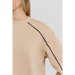 Костюм двойка женский "Форс" футер 3-х нитка диагональ (р-ры: 44-54) бежевый Костюм двойка женский "Форс" футер 3-х нитка диагональ (р-ры: 44-54) бежевый