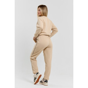 Костюм двойка женский "Форс" футер 3-х нитка диагональ (р-ры: 44-54) бежевый Костюм двойка женский "Форс" футер 3-х нитка диагональ (р-ры: 44-54) бежевый