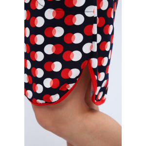 Халат женский Х-00377 кулирка (р-ры: 46-60) темно-синий-красный Халат женский Х-00377 кулирка (р-ры: 46-60) темно-синий-красный