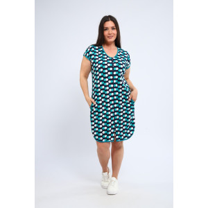 Халат женский Х-00377 кулирка (р-ры: 46-60) темно-синий-изумрудный Халат женский Х-00377 кулирка (р-ры: 46-60) темно-синий-изумрудный