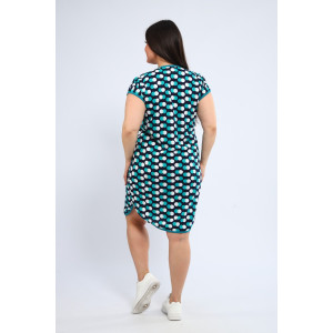 Халат женский Х-00377 кулирка (р-ры: 46-60) темно-синий-изумрудный Халат женский Х-00377 кулирка (р-ры: 46-60) темно-синий-изумрудный