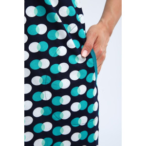 Халат женский Х-00377 кулирка (р-ры: 46-60) темно-синий-изумрудный Халат женский Х-00377 кулирка (р-ры: 46-60) темно-синий-изумрудный