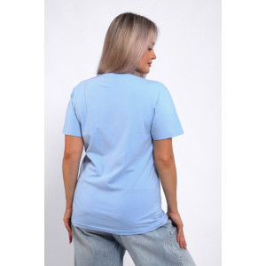 Футболка женская Ф-00711 кулирка (р-ры: 42-60) голубой Футболка женская Ф-00711 кулирка (р-ры: 42-60) голубой