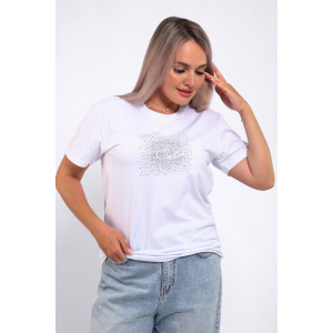 Футболка женская Ф-00711 кулирка (р-ры: 42-60) белый Футболка женская Ф-00711 кулирка (р-ры: 42-60) белый