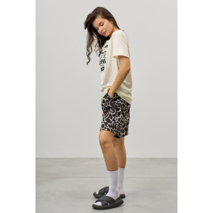 Костюм двойка женский КД-00453 кулирка (р-ры: 42-60) черный-кремовый Костюм двойка женский КД-00453 кулирка (р-ры: 42-60) черный-кремовый