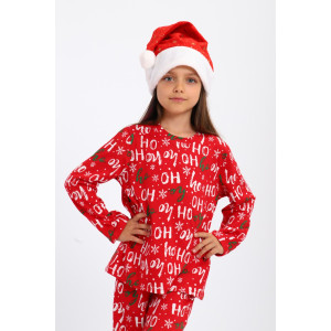 Пижама детская МЛШ "Новогодняя" кулирка (р-ры: 110-146) Пижама детская МЛШ "Новогодняя" кулирка (р-ры: 110-146)