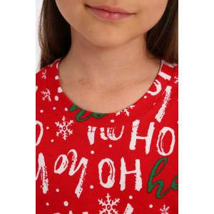 Пижама детская МЛШ "Новогодняя" кулирка (р-ры: 110-146) Пижама детская МЛШ "Новогодняя" кулирка (р-ры: 110-146)