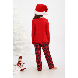 Пижама детская МЛШ "Лошадка" кулирка (р-ры: 116-146) красный Пижама детская МЛШ "Лошадка" кулирка (р-ры: 116-146) красный