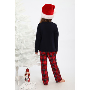 Пижама детская МЛШ "Лошадка" кулирка (р-ры: 116-146) синий Пижама детская МЛШ "Лошадка" кулирка (р-ры: 116-146) синий