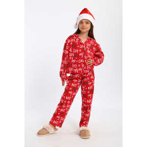 Пижама детская МЛШ "Ho-ho-ho" кулирка (р-ры: 122-152) Пижама детская МЛШ "Ho-ho-ho" кулирка (р-ры: 122-152)