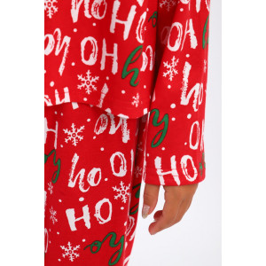 Пижама детская МЛШ "Ho-ho-ho" кулирка (р-ры: 122-152) Пижама детская МЛШ "Ho-ho-ho" кулирка (р-ры: 122-152)