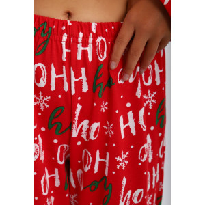 Пижама детская МЛШ "Ho-ho-ho" кулирка (р-ры: 122-152) Пижама детская МЛШ "Ho-ho-ho" кулирка (р-ры: 122-152)