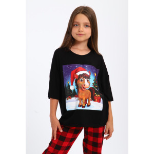 Пижама детская МЛШ "Символ года" кулирка (р-ры: 116-146) Пижама детская МЛШ "Символ года" кулирка (р-ры: 116-146)