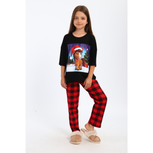 Пижама детская МЛШ "Символ года" кулирка (р-ры: 116-146) Пижама детская МЛШ "Символ года" кулирка (р-ры: 116-146)