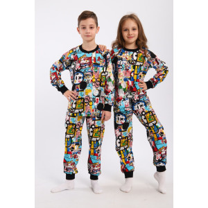 Пижама детская "Вдохновение" кулирка (р-ры: 140-170) белый Пижама детская "Вдохновение" кулирка (р-ры: 140-170) белый