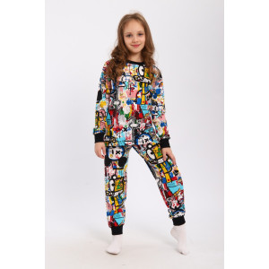 Пижама детская "Вдохновение" кулирка (р-ры: 140-170) белый Пижама детская "Вдохновение" кулирка (р-ры: 140-170) белый