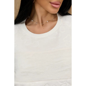 Пижама женская "Ариэль-4" 1292-4 велсофт (р-ры: 42-56) молочный лапки