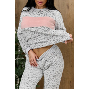 Пижама женская "Ариэль-4" 1292-3 велсофт (р-ры: 42-56) леопард