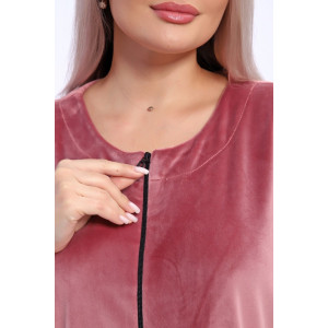 Халат женский 516 "Someday" велюр стрейч (р-ры: 50-60) сухая роза