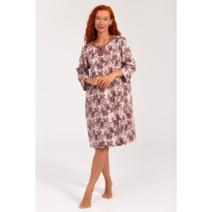 Сорочка женская ФТ-10 "Мадина" футер с начесом (р-ры: 50-60) кофе