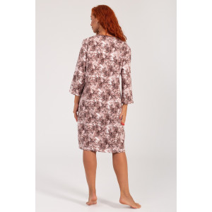 Сорочка женская ФТ-10 "Мадина" футер с начесом (р-ры: 50-60) кофе