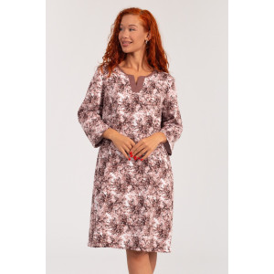 Сорочка женская ФТ-10 "Мадина" футер с начесом (р-ры: 50-60) кофе