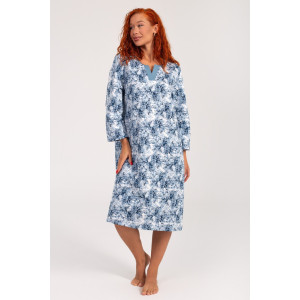 Сорочка женская ФТ-10 "Мадина" футер с начесом (р-ры: 50-60) индиго