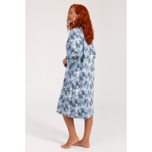 Сорочка женская ФТ-10 "Мадина" футер с начесом (р-ры: 50-60) индиго