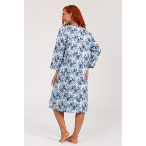 Сорочка женская ФТ-10 "Мадина" футер с начесом (р-ры: 50-60) индиго