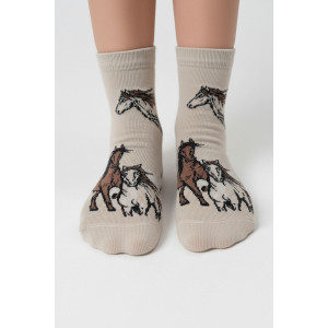 Носки женские "Лошадки" - 3 пары в подарочной коробке Носки женские "Лошадки" - 3 пары в подарочной коробке