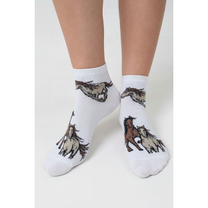 Носки женские "Лошадки" - 3 пары в подарочной коробке Носки женские "Лошадки" - 3 пары в подарочной коробке
