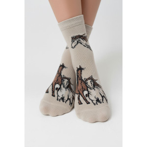 Носки женские "Лошадки" - 3 пары в подарочной коробке Носки женские "Лошадки" - 3 пары в подарочной коробке