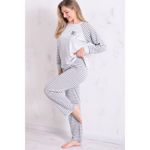 Пижама женская 1248 махра (р-ры: 42-56) серый Пижама женская 1248 махра (р-ры: 42-56) серый