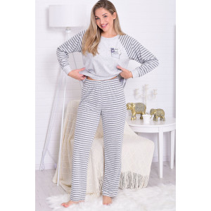 Пижама женская 1248 махра (р-ры: 42-56) серый Пижама женская 1248 махра (р-ры: 42-56) серый