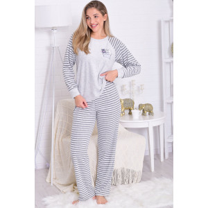 Пижама женская 1248 махра (р-ры: 42-56) серый Пижама женская 1248 махра (р-ры: 42-56) серый