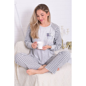 Пижама женская 1248 махра (р-ры: 42-56) серый Пижама женская 1248 махра (р-ры: 42-56) серый