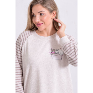 Пижама женская 1248а махра (р-ры: 42-56) какао Пижама женская 1248а махра (р-ры: 42-56) какао