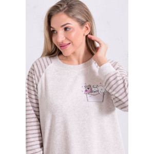 Пижама женская 1248а махра (р-ры: 42-56) какао Пижама женская 1248а махра (р-ры: 42-56) какао