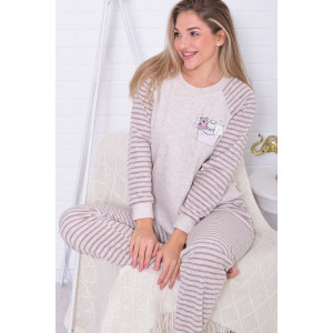 Пижама женская 1248а махра (р-ры: 42-56) какао Пижама женская 1248а махра (р-ры: 42-56) какао