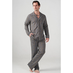 Пижама мужская "Династия" 2404-К кулирка (р-ры: 48-58) серый