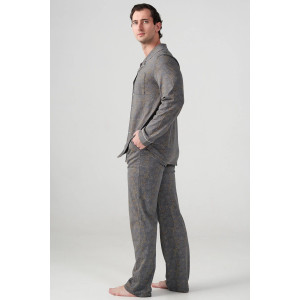 Пижама мужская "Династия" 2404-К кулирка (р-ры: 48-58) серый