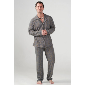 Пижама мужская "Династия" 2404-К кулирка (р-ры: 48-58) серый