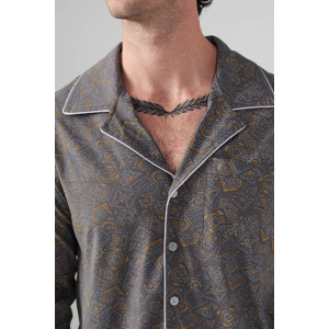 Пижама мужская "Династия" 2404-К кулирка (р-ры: 48-58) серый