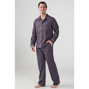 Пижама мужская "Лён" 2417-К кулирка (р-ры: 48-58) капучино