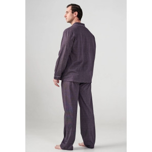 Пижама мужская "Лён" 2417-К кулирка (р-ры: 48-58) капучино