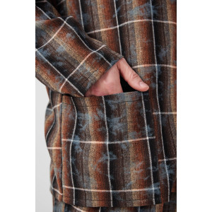 Пижама мужская "Добрый вечер" 2162-Ф фланель (р-ры: 48-58) коричневый