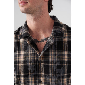 Пижама мужская "Добрый вечер" 2162-Ф фланель (р-ры: 48-58) черный