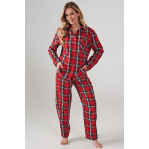 Пижама женская "Добрый вечер" 2163-Ф фланель (р-ры: 42-52) бургунди