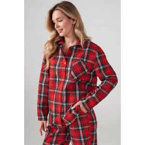 Пижама женская "Добрый вечер" 2163-Ф фланель (р-ры: 42-52) бургунди
