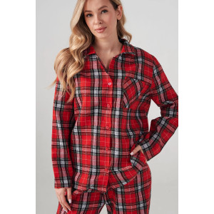 Пижама женская "Добрый вечер" 2163-Ф фланель (р-ры: 42-52) бургунди